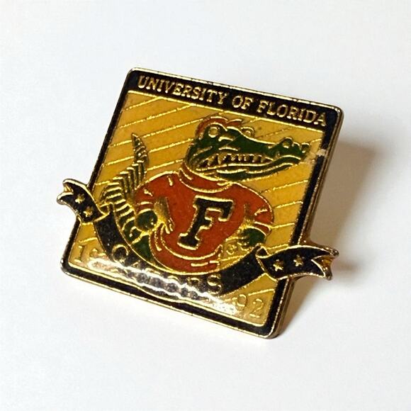 Vintage 1992 Florida Gators Lapel Pin University of Florida Gold Tone & Enamel - Picture 1 of 4